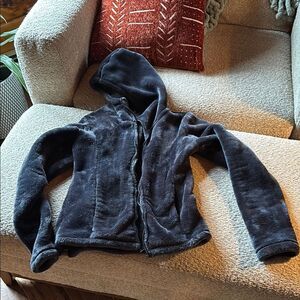 Velvety Black Hooded Jacket by Bench